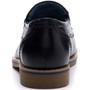 MODERN UPDATE - Features white contrast stitching on out sole and navy stripe detail. Faux leather upper and snakeskin texture give this loafer a unique, modern look. Alpine Swiss Carter Mens Slip On Loafers Snakeskin Dress Shoes