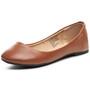 Alpine Swiss Pierina Womens Classic Round Toe Ballet Flats Work Slip On Shoes Size Size 5 Brown