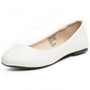 Alpine Swiss Pierina Womens Classic Round Toe Ballet Flats Work Slip On Shoes Size Size 5 White