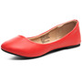 Alpine Swiss Pierina Womens Classic Round Toe Ballet Flats Work Slip On Shoes Size Size 5 Red