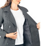 WARM – The lightweight wool blend outer shell and polyester lining will keep you comfortably warm in cooler temperatures. 30% Wool 70% Polyester Alpine Swiss Emma Women's Wool Peacoat – Double-Breasted 3/4 Length Overcoat, Stylish & Warm Blazer for Fall &
