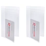 Alpine Swiss Set of 2 Checkbook Plastic Insert 6 Page Card Holder Picture Window Size