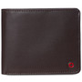 Alpine Swiss RFID Mens Wallet Deluxe Capacity Hybrid Bifold Flipout ID Window Size One Size Smooth Finish Brown