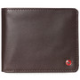 Alpine Swiss RFID Mens Wallet Deluxe Capacity Passcase Bifold Two Bill Sections Size One Size Smooth Finish Brown