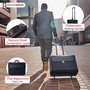 Alpine Swiss Rolling 17" Laptop Briefcase on Wheels Attache Lawyers Case Legal Size TSA CARRY-ON APPROVED FOR AIRPORT EASE: Sized at 19” x 14” x 9”, this rolling briefcase complies with TSA regulations for all major airlines. Interior space (17” x 13.25”