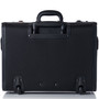 SECURE & DURABLE HARD-SHELL CONSTRUCTION: Built with a rigid frame, reinforced corners, and a leatherette finish, this case handles daily wear with confidence. Smooth in-line wheels and a riveted telescoping handle ensure quiet, reliable rolling. Dual com