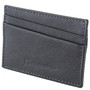 Alpine Swiss Minimalist Leather Front Pocket Wallet 5 Card Slots Slim Thin Case Size One Size Crosshatch Gray