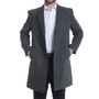 Stepped Notch Lapel for a dressy look and fitAlpine Swiss Luke Mens 3 Button Tailored Wool 37" Walker Car Coat