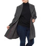 BREATHABLE WARMTH - Wool blend outer shell and a fully lined satin quilted interior with red edge stripe to keep you comfortably warm and a back vent slit for breathability.Alpine Swiss Alice Womens Plus Size Wool Overcoat Classic Notch Lapel Walking Coat