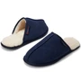 DURABLE– A durable rubber outsole with light traction to prevent slipping makes these ideal for indoor use.Alpine Swiss Halden Mens MicroSuede Memory Foam Scuff Slippers Cozy Slip on House Shoes