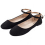 DURABLE & SECURE DESIGN: Built to last, these women's flats feature durable faux leather uppers and non-slip rubber soles for reliable traction. The secure, adjustable ankle strap provides a customized and stable fit, ensuring dependability throughout eve