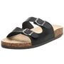Alpine Swiss Mens Double Strap Contour Sandals Slip on Buckle Slides Vegan Leather Footbed Sandal Ergonomic Cork-Inspired Sole Summer Footwear Size