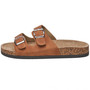 Alpine Swiss Mens Double Strap Contour Sandals | Adjustable Buckle Slides | Vegan Leather Footbed Sandals | Ergonomic Cork-Inspired Sole | Casual Summer Footwear Slip On Slides with Buckles Stylish & Versatile: Our mens sandals are designed with a popular