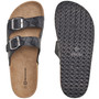 Alpine Swiss Mens Double Strap Contour Sandals | Adjustable Buckle Slides | Vegan Leather Footbed Sandals | Ergonomic Cork-Inspired Sole | Casual Summer Footwear Slip On Slides with Buckles