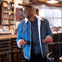 FUNCTIONAL – A convenient snap button front closure allows you to quickly button up or remove your jacket. Features two front welt pockets to easily access your belongings, two snap button front chest pockets, and one interior left chest slip pocket to se