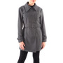 Alpine Swiss Keira Womens Trench Coat Double Breasted Wool Jacket Belted Blazer Size Small Gray