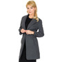 Alpine Swiss Stella Womens Wool Single Button Overcoat 7/8 Length Jacket Blazer wool-outerwear-coats