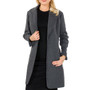 Alpine Swiss Stella Womens Wool Single Button Overcoat 7/8 Length Jacket Blazer30% Wool 70% Polyester outer material and Fashionable Redline Edge Lining