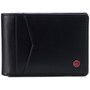 Alpine Swiss Delaney Slim Bifold Wallet | Front Pocket Wallet | 8 Card Slots ID Window | Outside Card Slot| RFID Protected Premium Leather | Gift Box Size One Size Black