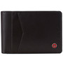 Alpine Swiss Delaney Slim Bifold Wallet | Front Pocket Wallet | 8 Card Slots ID Window | Outside Card Slot| RFID Protected Premium Leather | Gift Box Size One Size Brown
