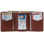 FUNCTIONAL – Measurements: 3 1/4" L x 4 1/8" W x 1" H when folded and 9” L x 4 1/8” W x ¼” H when open. Full size lined bill section, 1 ID window, 6 horizontal credit card slots and 2 vertical pockets. PRO TIP – Place the card used most often in the front