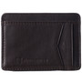 Alpine Swiss Men RFID Safe Minimalist Front Pocket Wallet Leather Thin Card Case Size One Size Brown