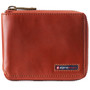 Alpine Swiss Unisex RFID Safe Zipper Wallet Genuine Leather Zip Around Bifold Size One Size Tan