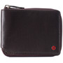 Alpine Swiss Logan Zipper Bifold Wallet | All-Around Zip Closure | 13 Card Slots 2 Bill Sections | RFID Protected Premium Leather | Gift Box Size One Size Brown