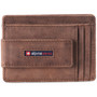 Alpine Swiss Mens RFID Safe Magnetic Money Clip Wallet Slim Front Pocket Wallet Size One Size Nubuck Tan