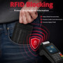 Alpine Swiss Harper Mens RFID Slim Money Clip Front Pocket Wallet Minimalist Leather ID Card Holder