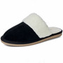 Alpine Swiss Womens Genuine Suede Memory Foam Scuff Slippers Slip On House Shoes Women genuine suede scuff slippers fluffy faux fur sherpa shearling plush fleece furry warm soft comfortable memory foam lightweight indoor house bedroom slip on slide on non
