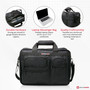 Alpine Swiss Conrad Messenger Bag 15.6 Inch Laptop Briefcase with Tablet Sleeve LAPTOP MESSENGER BAG - The classic top zip Conrad messenger bag measures 16" L x 12" H x 5" W - Padded laptop sleeve will fit up to 15.6" notebooks.