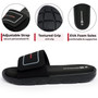 Alpine Swiss Gabe Men's Cloud Slide Sandals | Ultra-Comfortable Shock-Absorbing Foam Insole with Arch Support | Adjustable Strap Waterproof Anti-Slip Traction | Great for Recovery Gym Shoes
