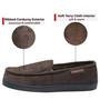 Alpine Swiss Wide Mens Slippers | Steve Moccasin Slipper | Memory Foam House Shoes | Corduroy Slip-On with Terry Lining | Indoor Outdoor Non-Slip Rubber Sole | Swollen Foot Relief