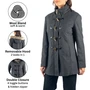 Alpine Swiss Duffy Womens Wool Duffle Coat Removable Hood Winter Toggle Overcoat Womens toggle coat wool duffle coat duffel coat overcoat toggle button jacket hooded removable hood zipper winter fall warm coat peacoat A-line aline dressy casual business p