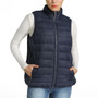Alpine Swiss Jodie Womens Puffer Vest Warm Light Down Alternative Insulated Vest Jacket Packable Water-Resistant Layer Outerwear Windproof Zip Pockets Size 2XL Navy