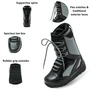 Alpine Swiss Men's Snowboard Boots | Waterproof, Custom-Fit Liner, Medium Flex for All-Mountain Riding, Winter Snow Boots Mens snowboard boots snowboarding snow board gear traditional lacing quick tie speed laces quick pull medium boot flex heat moldable