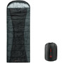 Alpine Swiss Sleeping Bag Adult Waterproof All Season Camping Backpacking Hiking Size One Size Black Gray