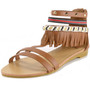 Alpine Swiss Womens Fringe Sandals Beaded & Studded Strappy Gladiator Ankle Flat Fringe Sandals Ankle Strap Cuff Back Zipper Beaded Fringe Flats Studded Shoes Thongs Flip Flops Mules Beaded Sandals Gladiator Sandals Roman Slip On zip Studded Sandals Light
