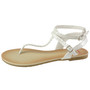 Alpine Swiss Womens Gladiator Sandals Braided T-Strap Slingback Roman Flats T-Strap Womens Shoes : Sandals : T Strap
