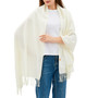 VERSATILE – This shawl can be worn open front by draping over your shoulders or use the buttons to wear it like a cape. It can also be wrapped around your neck like an oversized scarf. Alpine Swiss Womens Shawl Evening Wrap Pashmina Large Scarf Fringe Cap