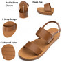 Alpine Swiss Beth Womens Sandals | Flat Two Strap Buckle Summer Shoes | Comfortable Everyday Footbed Slides | Casual Slip On Sandals for Women EFFORTLESSLY STYLISH & VERSATILE: The perfect sandal for any warm-weather look! Featuring a timeless two-strap d