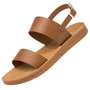 Alpine Swiss Beth Womens Sandals | Flat Two Strap Buckle Summer Shoes | Comfortable Everyday Footbed Slides | Casual Slip On Sandals for Women
