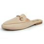 Alpine Swiss Erin Womens Flat Mules Loafers Round Toe Blackless Slide on Shoes Size Size 10 Microsuede Beige