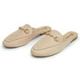 Alpine Swiss Erin Womens Flat Mules Loafers Round Toe Blackless Slide on Shoes