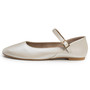 SECURE & ADJUSTABLE DESIGN: Featuring an easy slip-on entry and a single adjustable buckle strap, these flats ensure a secure and personalized fit. The design includes a flattering rounded toe and a deep cut that offers a refined look with minimal toe cle