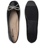 QUALITY MATERIALS – The vegan leather upper is timeless and beautiful. The rubber textured outsoles are flexible to move with your feet and prevent slipping.Alpine Swiss Myla Womens Ballet Flats Square Toe Rhinestone Bow Dressy Slip On Shoes