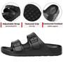 Alpine Swiss Mens Double Strap Slide Sandals EVA Flat Casual Comfortable Shoes