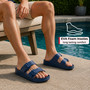 Alpine Swiss Mens Double Strap Slide Sandals EVA Flat Casual Comfortable Shoes
