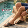 Alpine Swiss Hugo Men’s Vegan Leather Slide Sandals | Dressy & Comfortable Indoor Outdoor Shoes | Cross Strap Design for Casual & Elevated Wear | Water-Resistant & Anti-Slip Traction Flip Flops